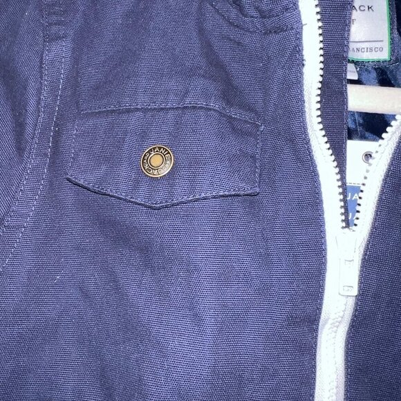 NWT Janie and Jack Hooded Canvas Jacket Navy Size 2T - Picture 2 of 7